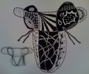 Zentangle® Inspired String Figure Umeke ai o Hina or poi calabash of Hina